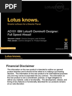 IBM Lotus Domino Designer Full Speed Ahead