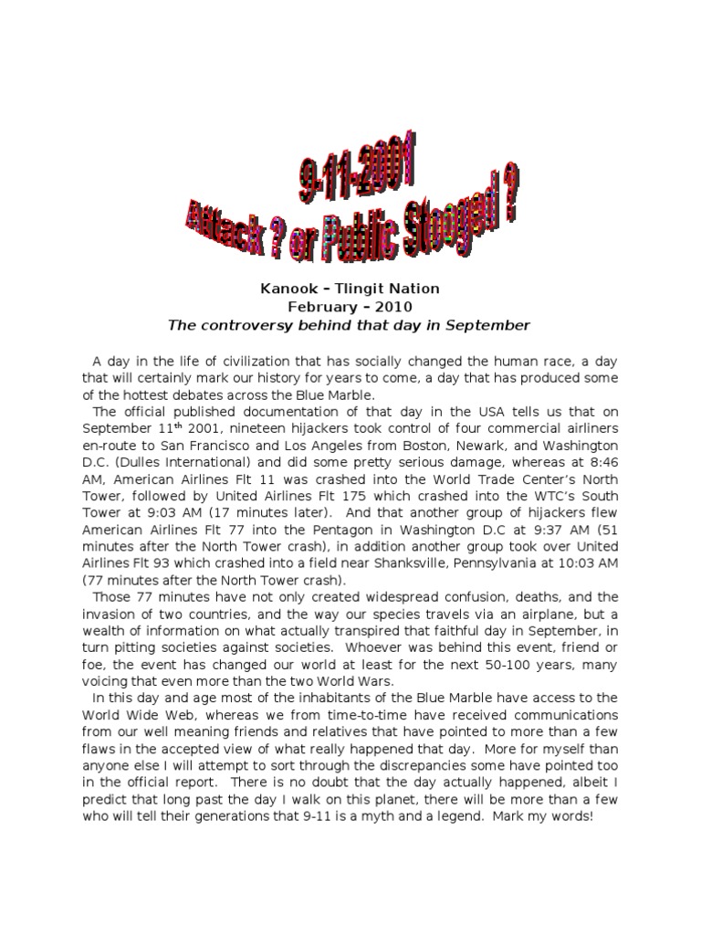 9/11 Controversies and Conspiracy Theories | PDF | September 11 Attacks ...