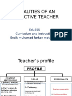 edu555 week 1 qualities of an effective teacher