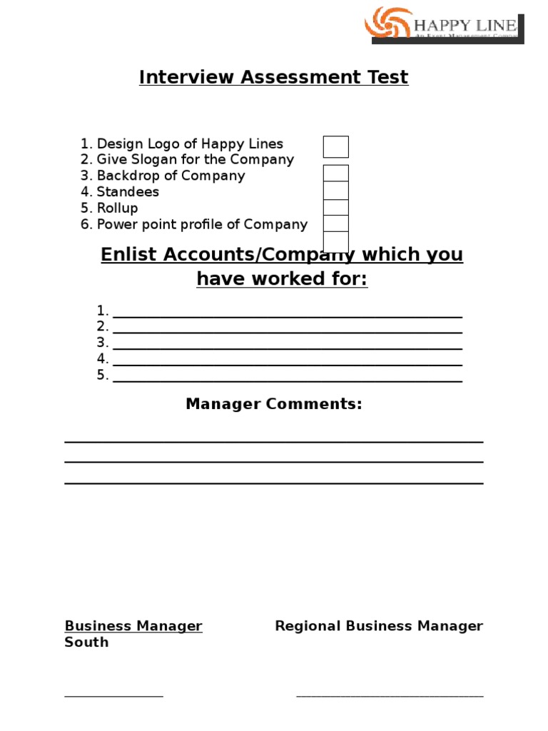 Creative Design Interview Tasks | PDF