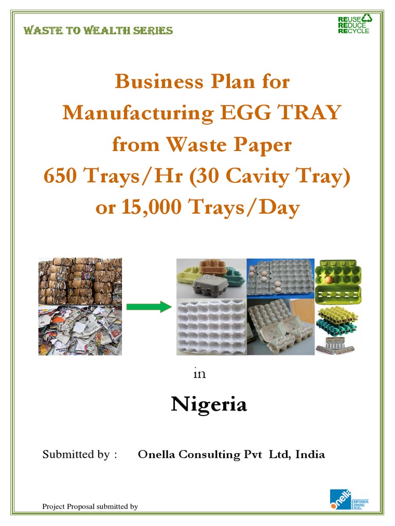 Business Plan Egg Tray Making in Nigeria PDF Energy And Resource