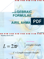 Algebraic Formulae Airil Ahmad: Thursday, June 25, 2015