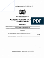 Nakuru County Water Bill 2014