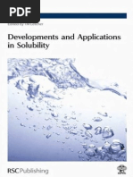 Trevor M. Letcher Developments and Applications in Solubility 2007 PDF