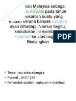 Kedudukan Malaysia Sebagai Pengerusi ASEAN Pada Tahun 2015 Bukanlah Suatu Yang Mudah Kerana Banyak C