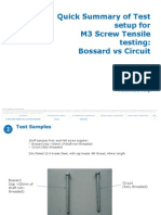 Quick Summary of Test Setup For M3 Screw Tensile Testing: Bossard Vs Circuit