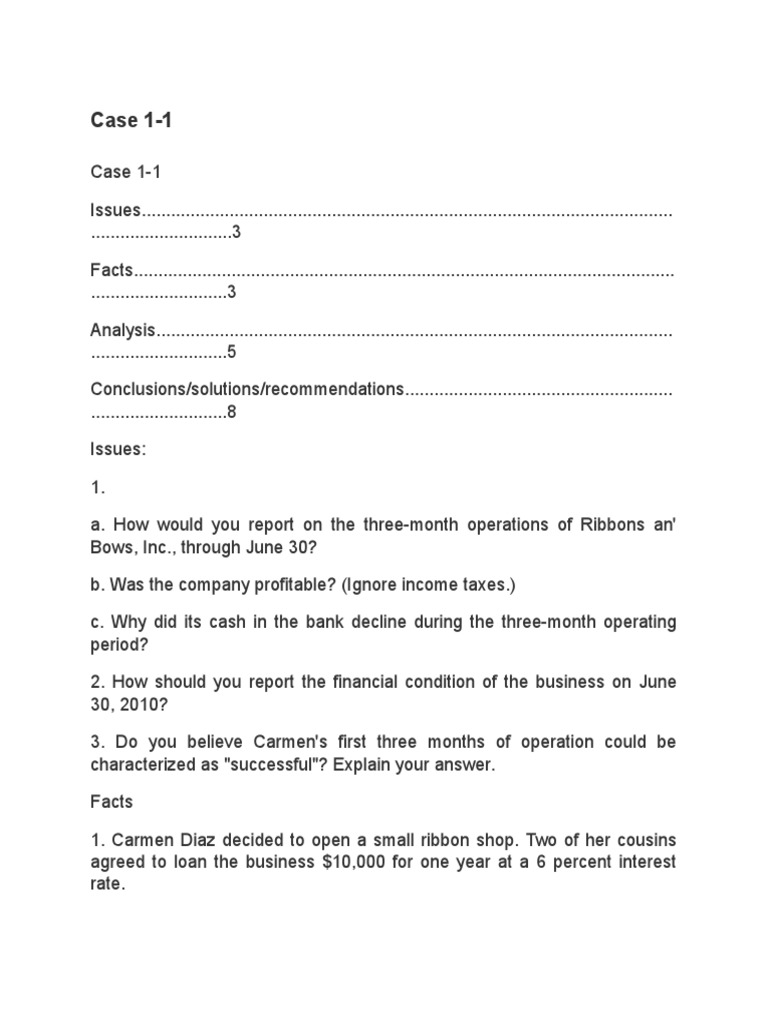 Ribbons and Bows: Financial Case Study | PDF | Depreciation | Inventory