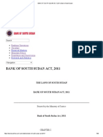 Bank of South Sudan Act, 2011 - Bank of South Sudan