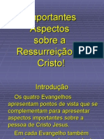 Importantes Aspectos Ressurreição de Cristo