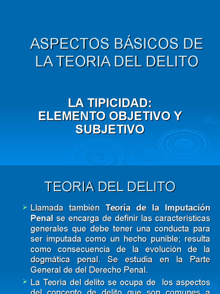 Aspectos Clave de la Teoría del Delito | PDF | Derecho penal ...