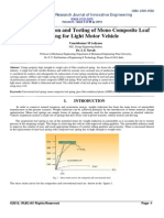 Design, Fabrication and Testing of Mono Composite Leaf Spring for Light Motor Vehicle