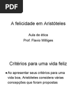 A Felicidade Em Aristoteles