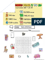 Ejercicios para Niños Ingles - Paretes de La Casa