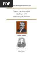 Congresso Espírita de Liège-Bélgica (1905) - A Exteriorização Do Pensamento