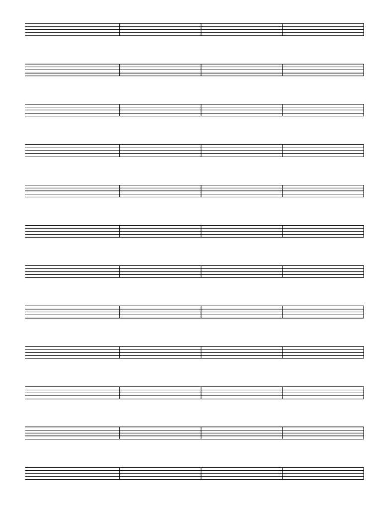 Printable Blank Music Sheets