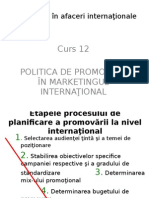 Curs 12 Politica de Promovare La Nivel International