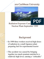Radiation Exposure Case - Tokaimura Nuclear Plant – September 1999