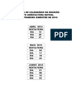 Proposta de Agenda de Reunião