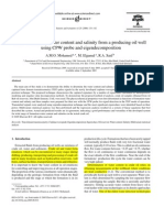 Determination of water content and salinity from a producing oil well using CPW probe and eigendecomposition