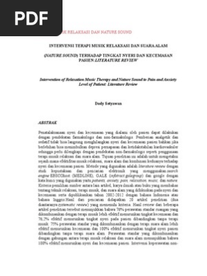 Terapi Musik Relaksasi Dan Nature Sound Pdf