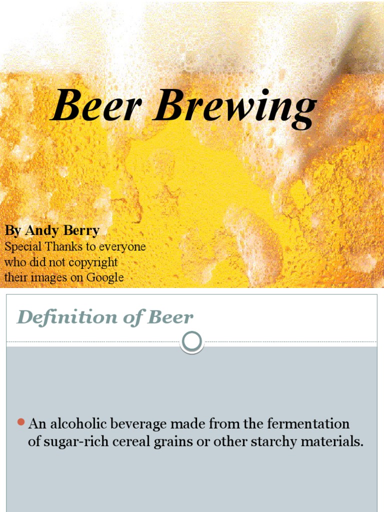 beer brewing powerpoint Brewing Malt