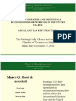 Italian Companies and Individuals Doing Business or Working in The United States: Legal and Tax Best Practices