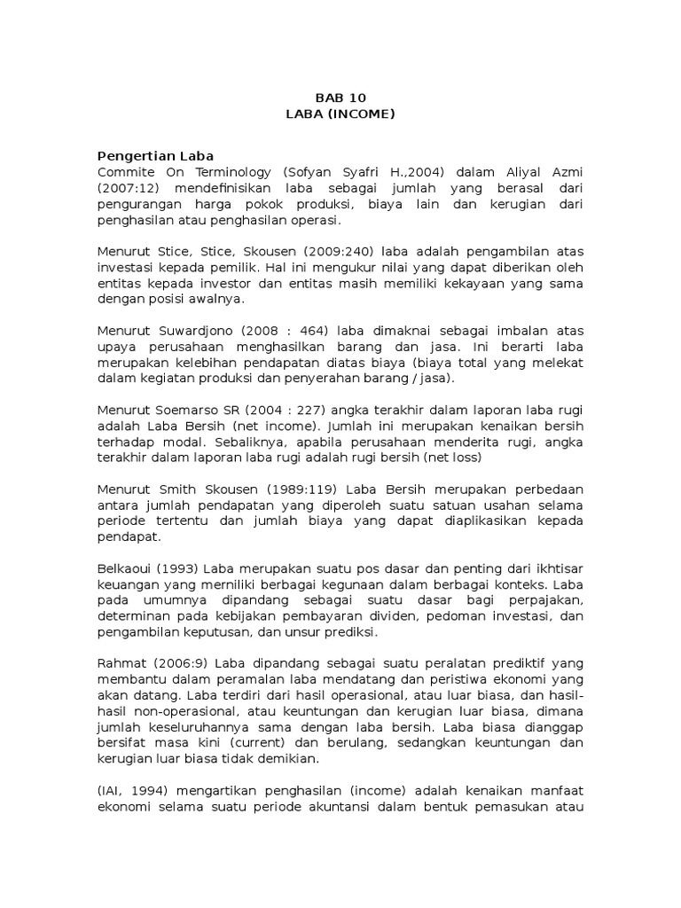 Bab 10 Konsep Laba Dalam Tatanan Pragmatik