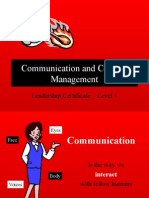 Communication and Conflict Management Nov 28