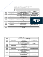 Winter School Programme 2015