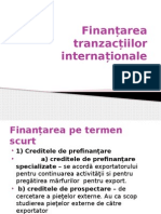 Finanțarea tranzacțiilor internaționale