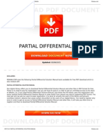 Partial Differential Solution Manual