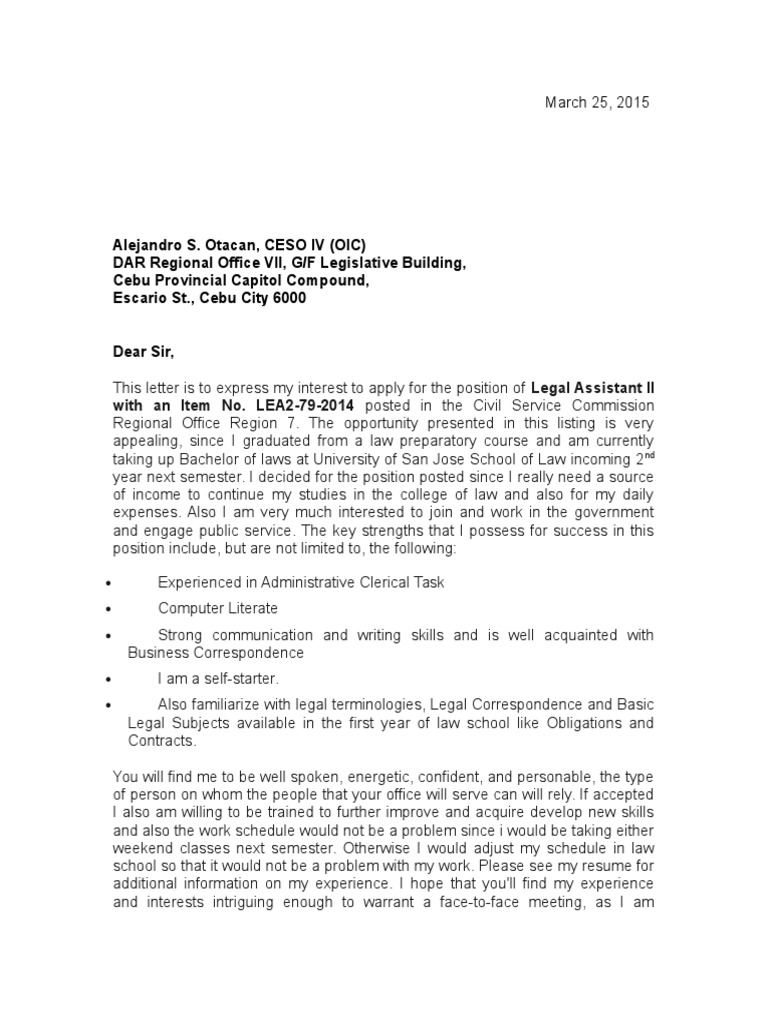 Application Letter Goverment Dar Pdf