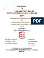 A Comparative Study of Customer Services in ICICI and SBI