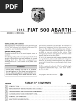 2015 FIAT 500 Abarth Owners Manual