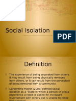 Social Isolation Definition Causes Effects