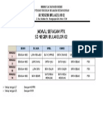 Jadwal Seragam