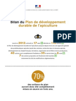 Bilan Du Plan de Développement Durable de L'apiculture