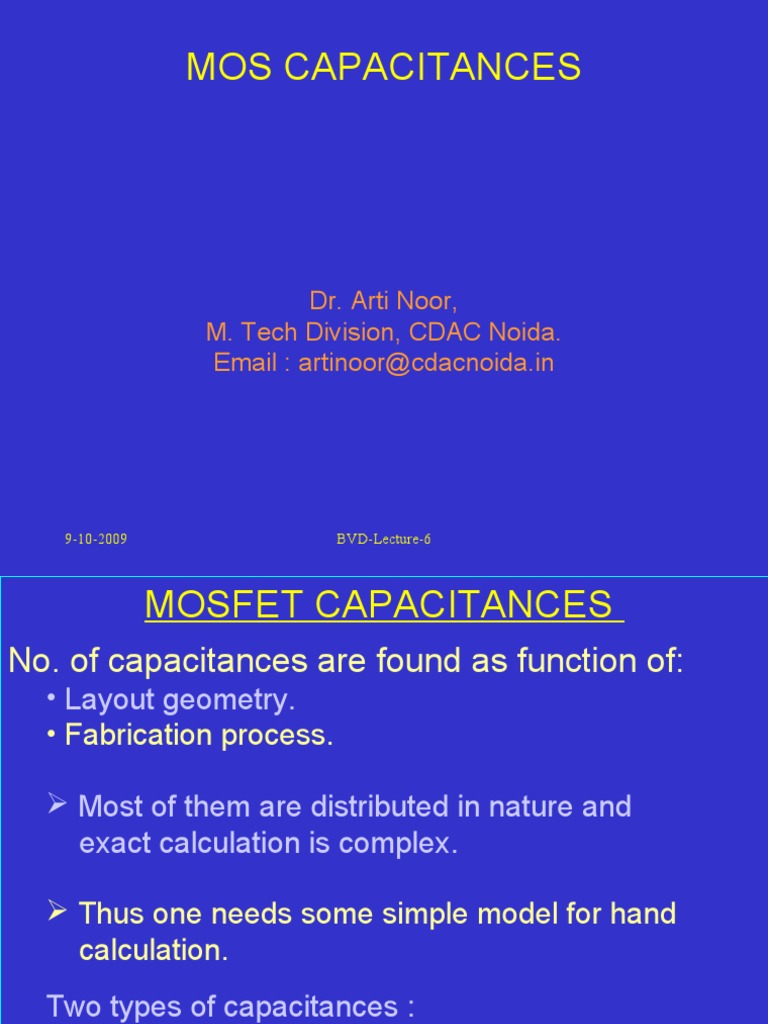 MOSFET Capacitance Overview | PDF | Mosfet | Capacitance