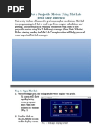 How To Plot A Projectile Motion Using Mat Lab (Penn State Students)