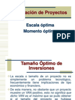 Tamaño y Momento Óptimo de Inversión