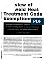 A Review of Postweld Heat Treatment Code Exemptions