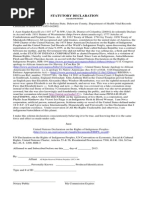 Download STATUTORY DECLARATION-ASKpdf by Aset-Sopdet Kyra El SN269785925 doc pdf
