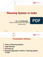 Planning Systemin India WS19 Mar 2013 Kulshrestha