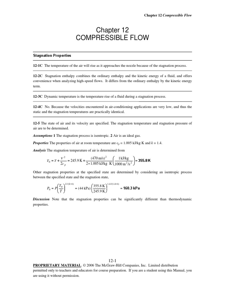 Fluid Mechanics Cengel (Solutions Manual) Chap12001 PDF Gases