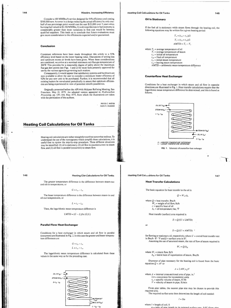 051349-0002 Heating Coil Calculations For Oil Tanks | PDF