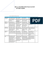 Aplicación de La Matriz de Evaluacion Entre Pares