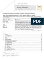 Crushed Ore Agglomeration and Its Control For Heap Leach Operations