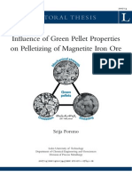 LTU-DT-0714-SE Influence of Green Pellet Properties on Pelletizing of Magnetite Iron Ore