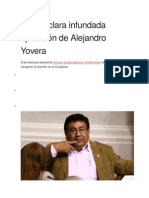 JNE Declara Infundada Apelación de Alejandro Yovera