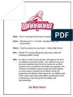 warrior coaches council